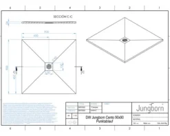 Jungborn Duschwanne CENTO 90 x 90 x 2,4 cm weiß matt