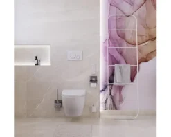 Jungborn Dusch-WC Set DIO 59 Premium Tiefspüler ohne Spülrand weiß mit WC-Sitz (Absenkautomatik, Quick-Release leicht abnehmbar), Turbo Flush Spültechnik, Nachtlicht und Fön