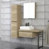 Jungborn Fußstütze TRENTA 45 x 75 cm rund schwarz matt
