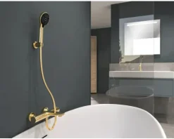 Jungborn Handbrause LAMBDA 3-fach verstellbar gold matt