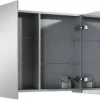 Jungborn Spiegelschrank 806 x 140 x 638 mm 2-türig mit beidseitigen Spiegeltüren und Seitenverspiegelung