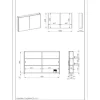 Jungborn Spiegelschrank 1006 x 140 x 638 mm 2-türig mit beidseitigen Spiegeltüren und Seitenverspiegelung