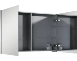 Jungborn Spiegelschrank 1006 x 140 x 638 mm 2-türig mit beidseitigen Spiegeltüren und Seitenverspiegelung