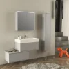Jungborn Spiegelschrank QUATTRO SEDICI NOVE 80 x 20 x 70 cm grau 2-türig LED IP 44