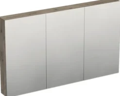 Jungborn Spiegelschrank TRENTA 120 x 14,4 x 72 cm eiche Wellington 3-türig IP 44