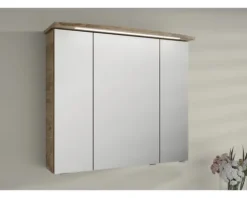 Jungborn Spiegelschrank VENTITRE 80 x 17 x 70,3 cm eiche ribbeck 3-türig J850.698050