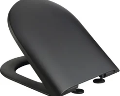 Jungborn spülrandlose WC-Kombination FLORIEL/ONE 64 schwarz matt mit WC-Sitz (Absenkautomatik, Quick-Release leicht abnehmbar)