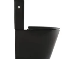 Jungborn spülrandlose WC-Kombination FLORIEL/ONE 64 schwarz matt mit WC-Sitz (Absenkautomatik, Quick-Release leicht abnehmbar)