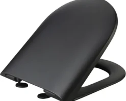 Jungborn spülrandlose WC-Kombination FLORIEL/ONE 64 schwarz matt mit WC-Sitz (Absenkautomatik, Quick-Release leicht abnehmbar)