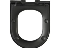 Jungborn spülrandlose WC-Kombination FLORIEL/ONE 64 schwarz matt mit WC-Sitz (Absenkautomatik, Quick-Release leicht abnehmbar)