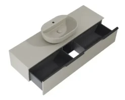 Jungborn Unterschrank NONUS BxHxT 1600 x 318 mm x 453 mm Frontfarbe fume matt