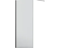 Jungborn Walk In SETTE 80 cm Profilfarbe schwarz Klarglas mit schmutzabweisende Glasbeschichtung