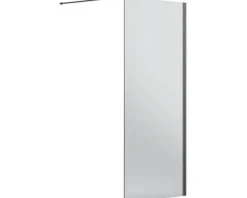Jungborn Walk In SETTE 80 cm Profilfarbe schwarz Klarglas mit schmutzabweisende Glasbeschichtung