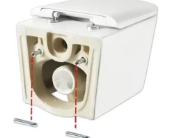 Jungborn Wand-WC Set ONE 53 Tiefspüler ohne Spülrand weiß glänzend mit WC-Sitz (Absenkautomatik, Quick-Release leicht abnehmbar) mit Turbo-Flush-Technologie