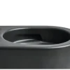 Jungborn Wand-WC Set ONE 53 Tiefspüler ohne Spülrand schwarz matt mit WC-Sitz (Absenkautomatik, Quick-Release leicht abnehmbar) mit Turbo-Flush-Technologie