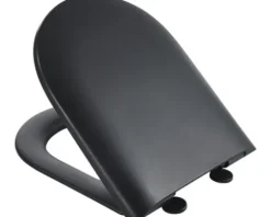 Jungborn Wand-WC Set ONE 53 Tiefspüler ohne Spülrand schwarz matt mit WC-Sitz (Absenkautomatik, Quick-Release leicht abnehmbar) mit Turbo-Flush-Technologie
