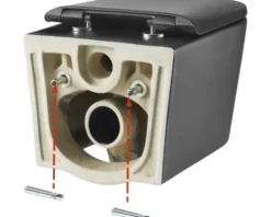 Jungborn Wand-WC Set ONE 53 Tiefspüler ohne Spülrand schwarz matt mit WC-Sitz (Absenkautomatik, Quick-Release leicht abnehmbar) mit Turbo-Flush-Technologie