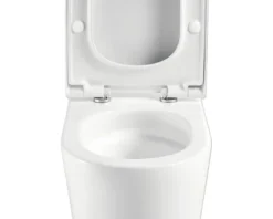 Jungborn Wand-WC Set ONE Tiefspüler ohne Spülrand weiß glänzend beschichtet Nano-Effekt (schmutzabweisend) mit WC-Sitz (Absenkautomatik, Quick-Release leicht abnehmbar) mit Turbo-Flush-Technologie