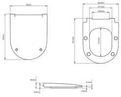 Jungborn Wand-WC Set ONE Tiefspüler ohne Spülrand schwarz matt beschichtet Nano-Effekt (schmutzabweisend) mit WC-Sitz (Absenkautomatik, Quick-Release leicht abnehmbar) mit Turbo-Flush-Technologie