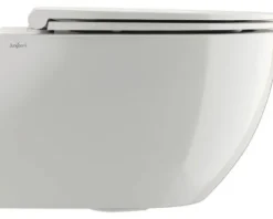 Jungborn Wand-WC Set TWO 52 Tiefspüler ohne Spülrand weiß mit WC-Sitz (Absenkautomatik, Quick-Release leicht abnehmbar) mit Turbo-Flush-Technologie