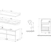Jungborn Waschplatz TRENTA BxHxT 120x65x45 cm weiß glanz mit Doppelwaschtisch Keramik Griffleiste chrom matt