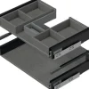 Jungborn Waschplatz TRENTA BxHxT 100x65x45 cm halifax eiche natur mit Keramik-Waschtisch Griffleiste schwarz
