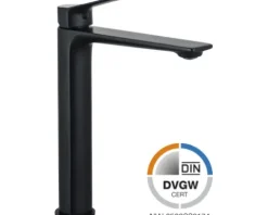 Jungborn Waschtischarmatur für Aufsatzwaschbecken GAMMA DVGW geprüft schwarz matt -
