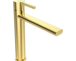 Jungborn Waschtischarmatur für Aufsatzwaschbecken LAMBDA DVGW geprüft gold matt