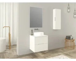 Jungborn Waschtischplatte SEDICI 61 x 50 cm Weiß ohne Ausschnitt