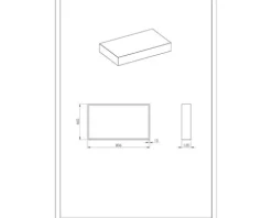 Jungborn Waschtischplatte 80,6 x 46 x 1,2 cm Kompaktmarmor Weiß matt ohne Ausschnitt