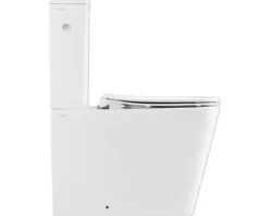 Jungborn WC-Kombination Set THREE Tiefspüler ohne Spülrand weiß glänzend beschichtet Nano-Effekt (schmutzabweisend) mit WC-Sitz (Absenkautomatik, Quick-Release leicht abnehmbar) mit Turbo-Flush-Technologie
