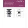 Jungborn Ablaufventil Pop-UP 1 1/4 schwarz matt