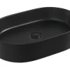 Jungborn Aufsatzwaschbecken ONE 60 x 38 cm schwarz matt inkl. keramischen Ablaufventil