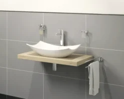 Jungborn Aufsatzwaschbecken VERONIA/TESSERA 57 cm weiß mit Nano Beschichtung