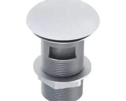 Jungborn Druckknopfablaufventil für Waschtisch mit Überlauf 1 1/4" weiß hochglanz