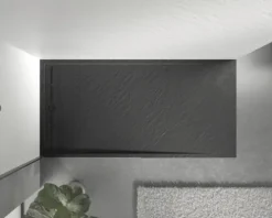 Jungborn Duschwanne VENTI 100 x 80 x 3 cm schwarz matt