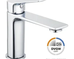 Jungborn Einhebel Waschtischarmatur GAMMA M mit Push-Open Ablaufventil DVGW geprüft chrom glänzend