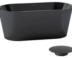 Jungborn Freistehende Badewanne ONE 149 x 74 cm schwarz matt