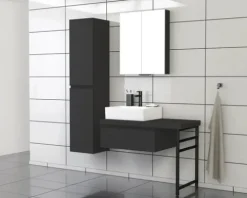 Jungborn Fußstütze TRENTA 45 x 68 cm eckig schwarz matt