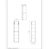Jungborn Hochschrank BxHxT 400 x 1800 mm x 352 mm Frontfarbe fume matt