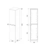 Jungborn Hochschrank TRENTA BxHxT 35 x 161,8 cm x 35 cm Frontfarbe grün Salvia matt TRE SV 35 P B A9146