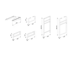 Jungborn Konsole TRENTA weiß 45 x 2 x 14 cm eckig 1 Stück
