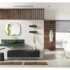 Jungborn NONUS/DECEM Marmorwandpanel BxHxT 100.8x20x1.5 cm forest grün matt