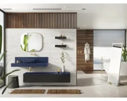 Jungborn NONUS/DECEM Marmorwandpanel BxHxT 100.8x20x1.5 cm navi blau matt