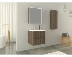 Jungborn Spiegelschrank QUATTRO SEDICI NOVE 60 x 20 x 70 cm nussbaum 1-türig LED IP 44