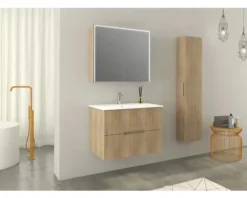 Jungborn Spiegelschrank QUATTRO SEDICI NOVE 80 x 20 x 70 cm tabacco 2-türig LED IP 44