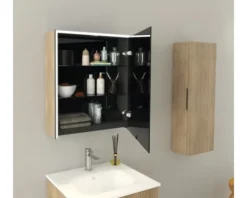 Jungborn Spiegelschrank QUATTRO SEDICI NOVE 60 x 20 x 70 cm tabacco 1-türig LED IP 44