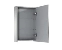 Jungborn Spiegelschrank 406 x 129 x 618 mm grau 1-türig mit einseitiger Spiegeltür und Seitenverspiegelung