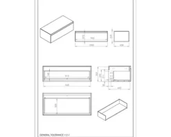 Jungborn Unterschrank DECEM BxHxT 1000 x 319 mm x 458 mm Frontfarbe fume matt