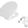 Jungborn Wand-WC Set FIVE 53 Tiefspüler ohne Spülrand weiß glänzend mit Beschichtung und Turbo-Flush-Technologie sowie WC-Sitz (Absenkautomatik, Quick-Release leicht abnehmbar)